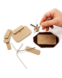 Wood craft pieces for chair on a white background